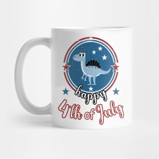 Happy 4th of July Cute Patriot Dinosaur Mug